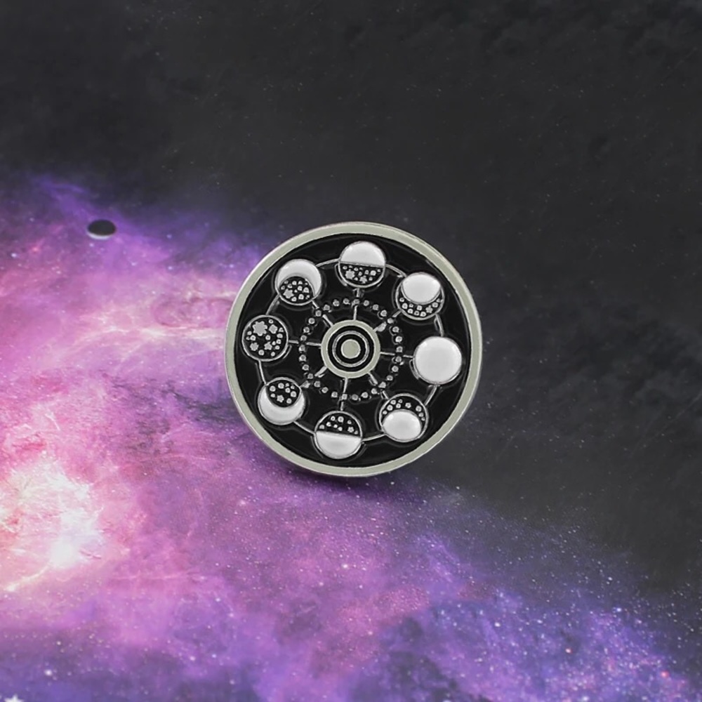 🎉 New Lunar Moon Phases Enamel Pin
